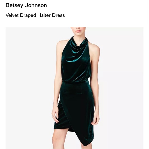 💥 Green Velvet Betsey Johnson Dress 💥 - Picture 1 of 5